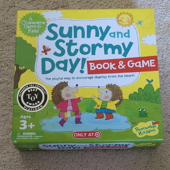 Peaceable Kingdom Sunny And Stormy Day Book And Game Set - Picture 1 of 5